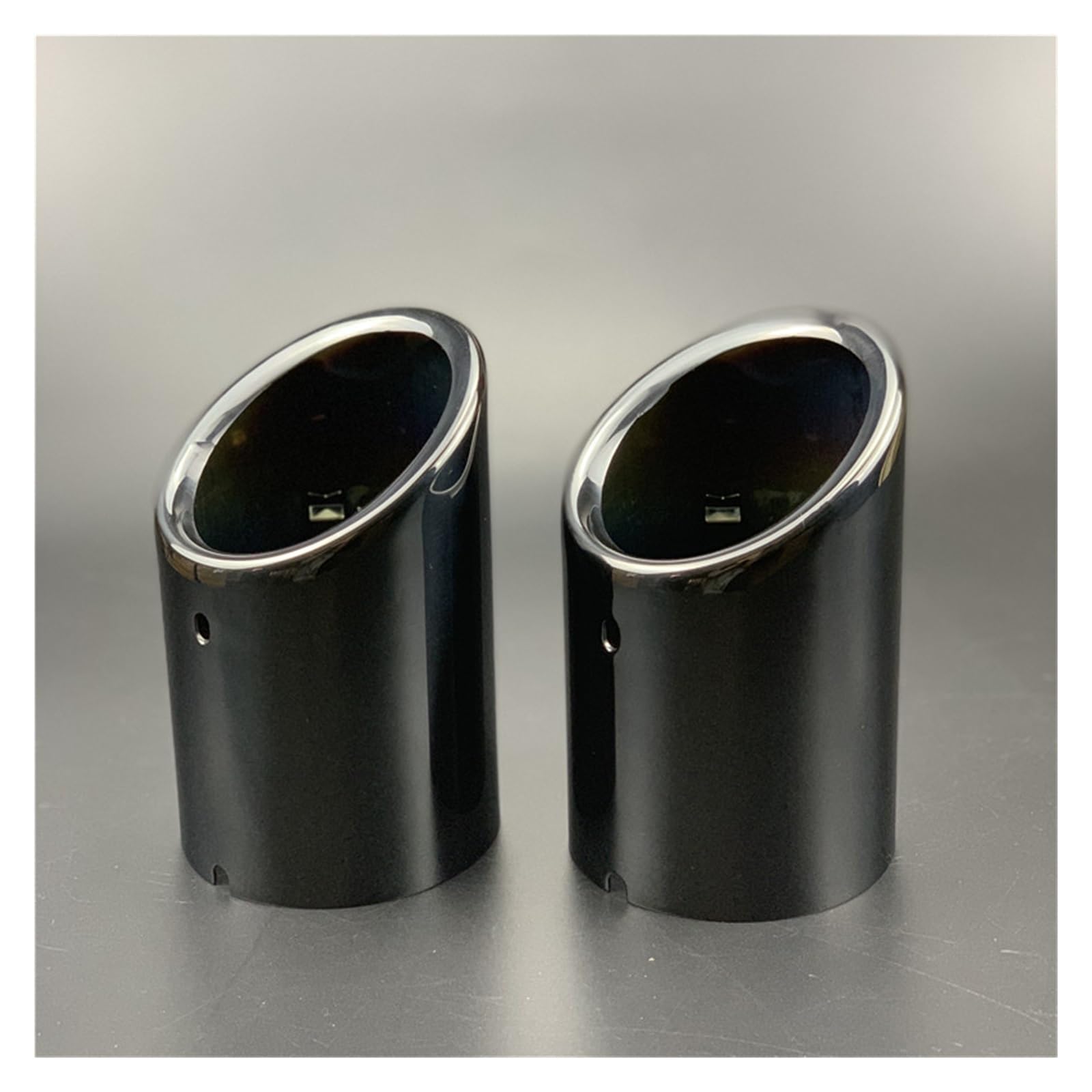 Auto Endrohre Für Ford Für KUGA 2013-2019 Schwanz Throat Außen Refit 1 Paar Edelstahl Auto Auspuffrohr Schalldämpfer Abdeckung Auspuffendrohr(Schwarz) von Lspbfkq