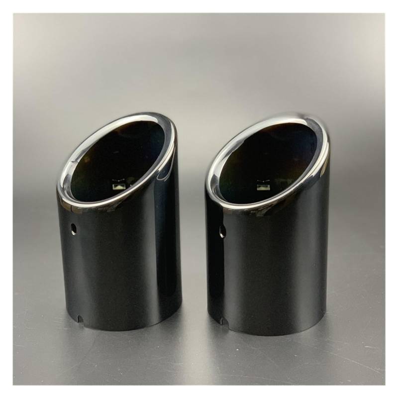Auto Endrohre Für Ford Für KUGA 2013-2019 Schwanz Throat Außen Refit 1 Paar Edelstahl Auto Auspuffrohr Schalldämpfer Abdeckung Auspuffendrohr(Schwarz) von Lspbfkq