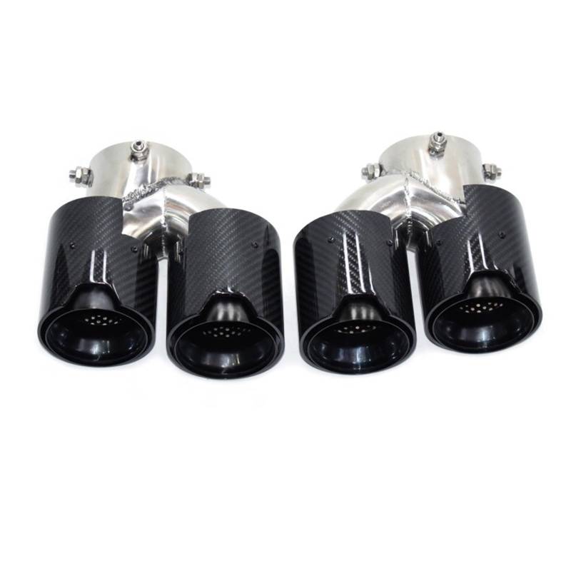 Auto Endrohre Für M240i M340i M440i 2020-2024 Carbon Fiber Endrohr G21 G22 G42 Auspuffrohr Upgrade Quad Schalldämpfer Spitze Düse Auspuffendrohr(J) von Lspbfkq