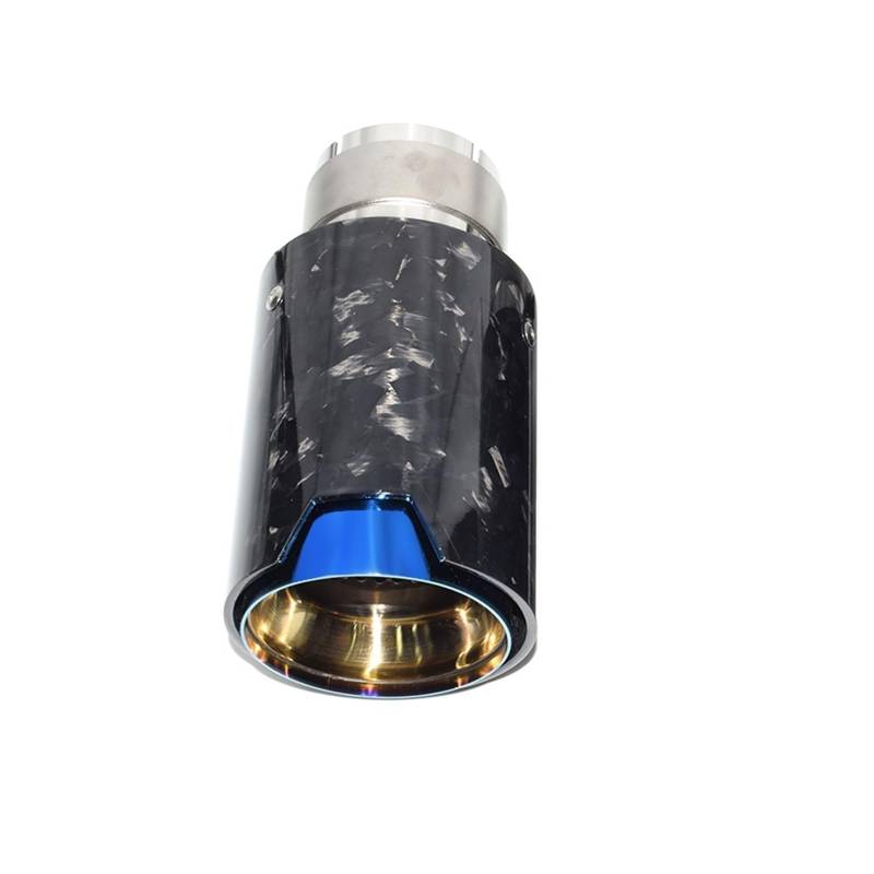 Auto Endrohre Für Universal Auspuffrohr Upgrade Geschmiedet Carbon Faser Schwarz Silber Blau Schalldämpfer Spitze Düse Auspuff Kopf Auspuffendrohr(In64 ot93mm b) von Lspbfkq