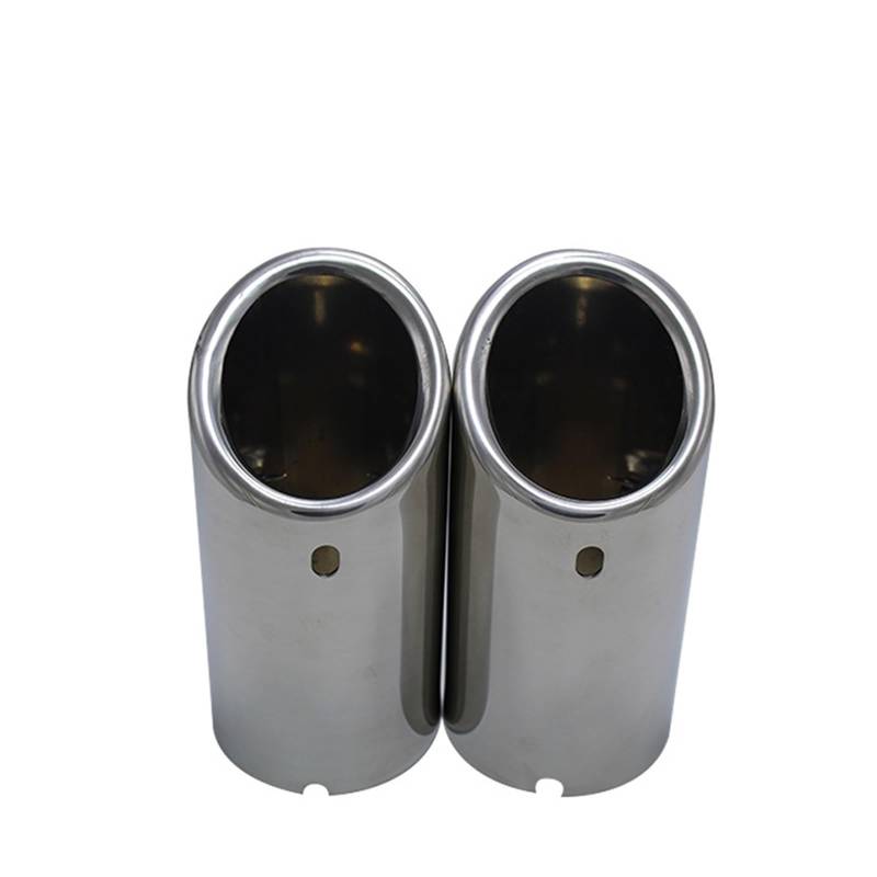 Auto Endrohre Für VW Für Jetta MK6 1.4T Für Golf 6 Für Golf 7 MK7 1.4T Auto-Styling Edelstahl-Auspuffschalldämpfer-Spitzenrohr Auspuffendrohr(2piece Silver) von Lspbfkq