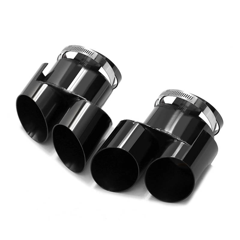 Auto Endrohre Für X5 G05 X6 G06 X7 G07 Auspuffanlage Endrohre Schalldämpfer Edelstahl Keine Schweißspitzen Quad-Auspuffspitze Auspuffendrohr(Schwarz) von Lspbfkq