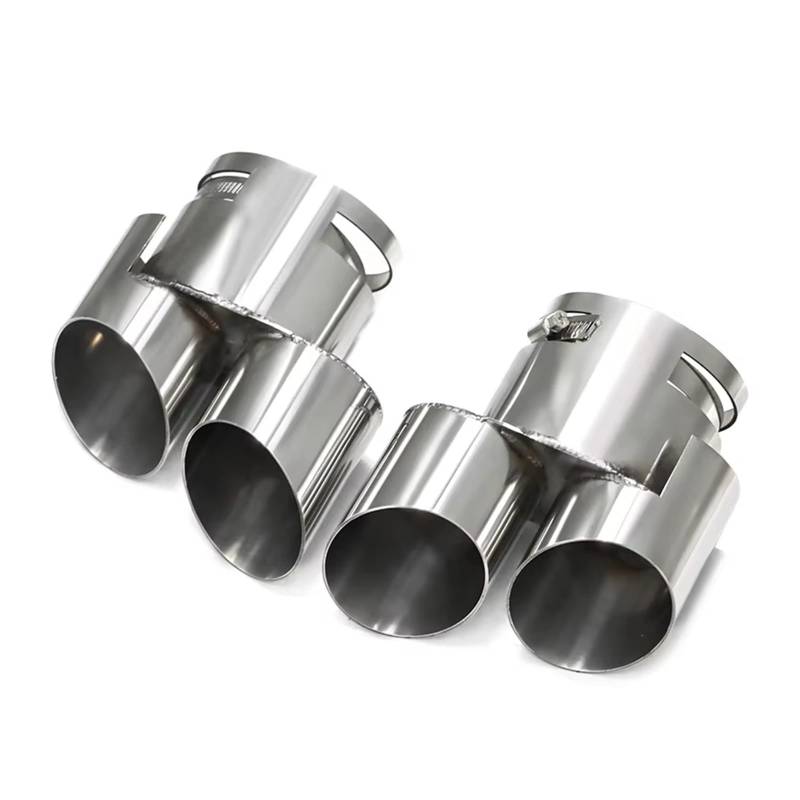 Auto Endrohre Für X5 G05 X6 G06 X7 G07 Heck-Upgrade Größeres Doppelauspuff-Endrohr Schalldämpfer-Endrohre Quad-Auspuffspitze Auspuffendrohr(Silber) von Lspbfkq
