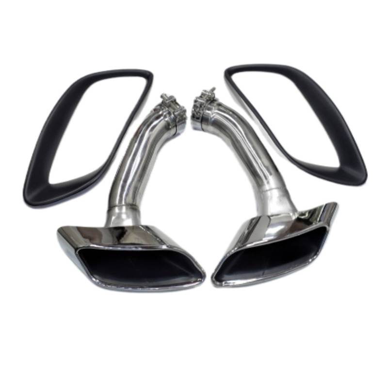 Auto Endrohre Für X6 E71 08-13 Auspuffrohr Modifikation Quad Endrohr Spitze Schalldämpfer Quadratische Öffnung Schwarze Auspuffhaube Auspuffendrohr(C) von Lspbfkq