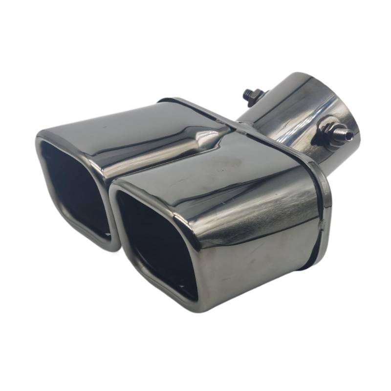 Auto Endrohre Schalldämpferspitze Doppelauslass Universelle Quadratische Auspuffspitze Autoauspuffrohr Auspuffschalldämpfereinlass 60 Mm/75 Mm Auspuffendrohr(Innet 60mm D) von Lspbfkq