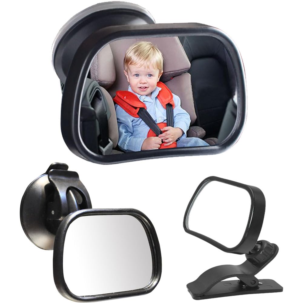 Rückspiegel Baby Auto,Spiegel für Rückspiegel,Vorne Reer Rückspiegel für Kinder,Sicherheitsspiegel für Kinderschale mit Saugnäpfe und Klammer,für Meisten Auto,Schwarz Rückspiegel Baby Auto,Spiegel für Rückspiegel,Vorne Reer Rückspiegel für Kinder,Sicherheitsspiegel für Kinderschale mit Saugnäpfe und Klammer,für Meisten Auto,Schwarz von Lsydgn