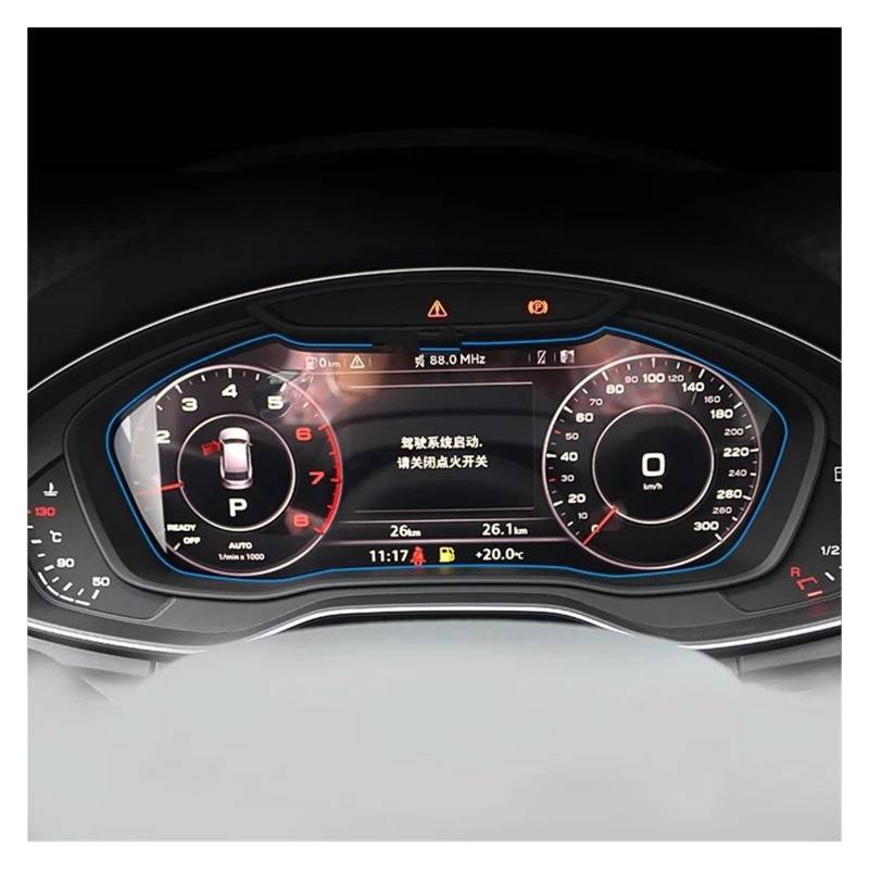 GPS Navigator Displayschutzfolien Für A4 Für B9 Für S4 Für A5 Für S5 Für Q5 2016-2019 Gehärtetes Glas Auto GPS Radio Navigation Dashboard Displayschutzfolie Auto Navi Folie(Dashboard) von Ltusgt