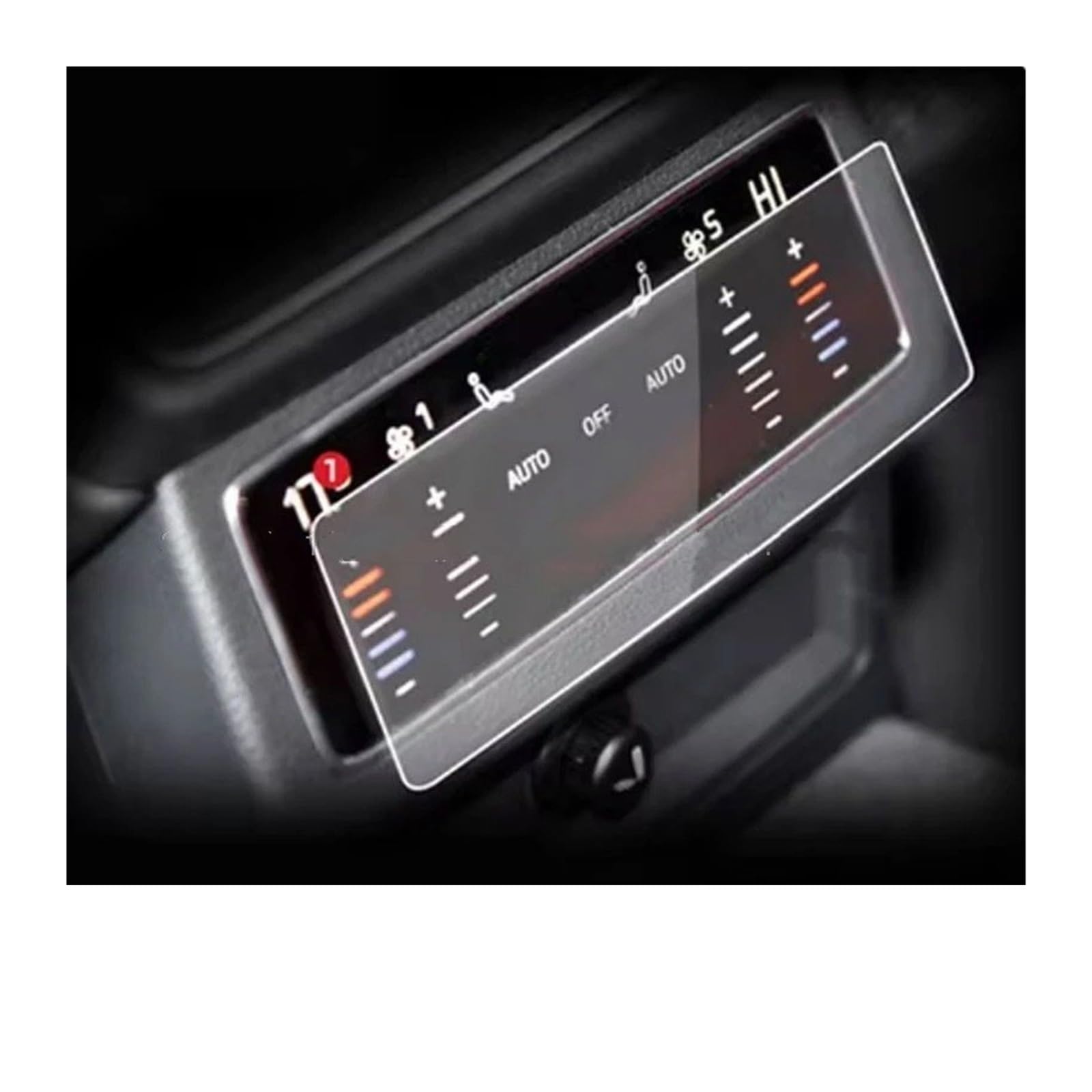 GPS Navigator Displayschutzfolien Für A6 Für A7 2019-2024 Gehärtetem Glas Protector Auto GPS Navigation Und Instrument Panel LCD Screen Schutz Film Auto Navi Folie(Air Conditioner) von Ltusgt