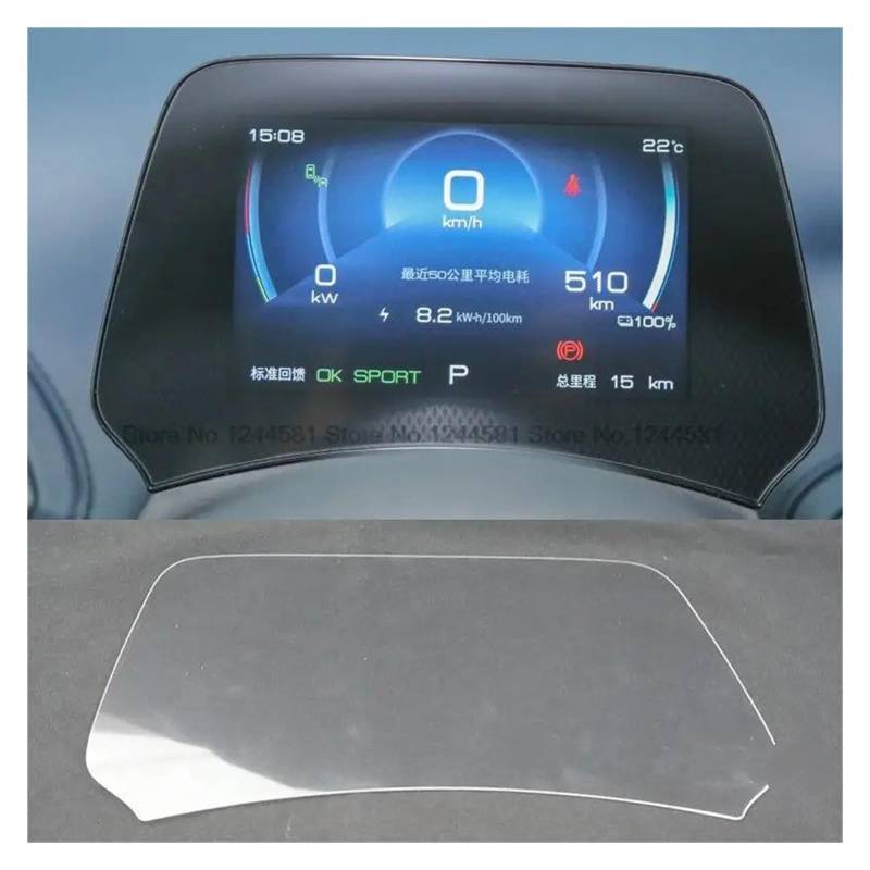 GPS Navigator Displayschutzfolien Für BYD Für ATTO 3 2022-2023 Displayschutzfolie Aus Gehärtetem Glas Auto-Infotainment-Radio GPS-Konsolennavigation Auto Navi Folie(Instrument Protector) von Ltusgt