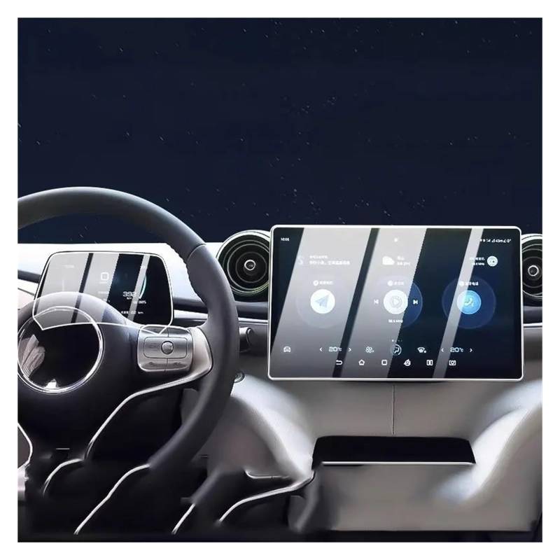 GPS Navigator Displayschutzfolien Für BYD Für Dolphin 2024-2025 Displayschutzfolie Aus Gehärtetem Glas, 12,8 Zoll LCD, GPS-Navigation Und Armaturenbrett-Filmzubehör Auto Navi Folie von Ltusgt