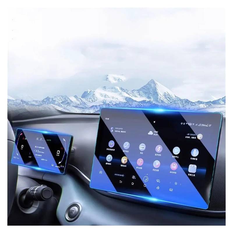 GPS Navigator Displayschutzfolien Für BYD Für Seagull 2024–2025 Autoradio GPS-Navigation 10,1 Zoll Und Armaturenbrett 7 Zoll Bildschirm Blaues Licht Schutzfolie Aus Gehärtetem Glas Auto Navi Folie von Ltusgt