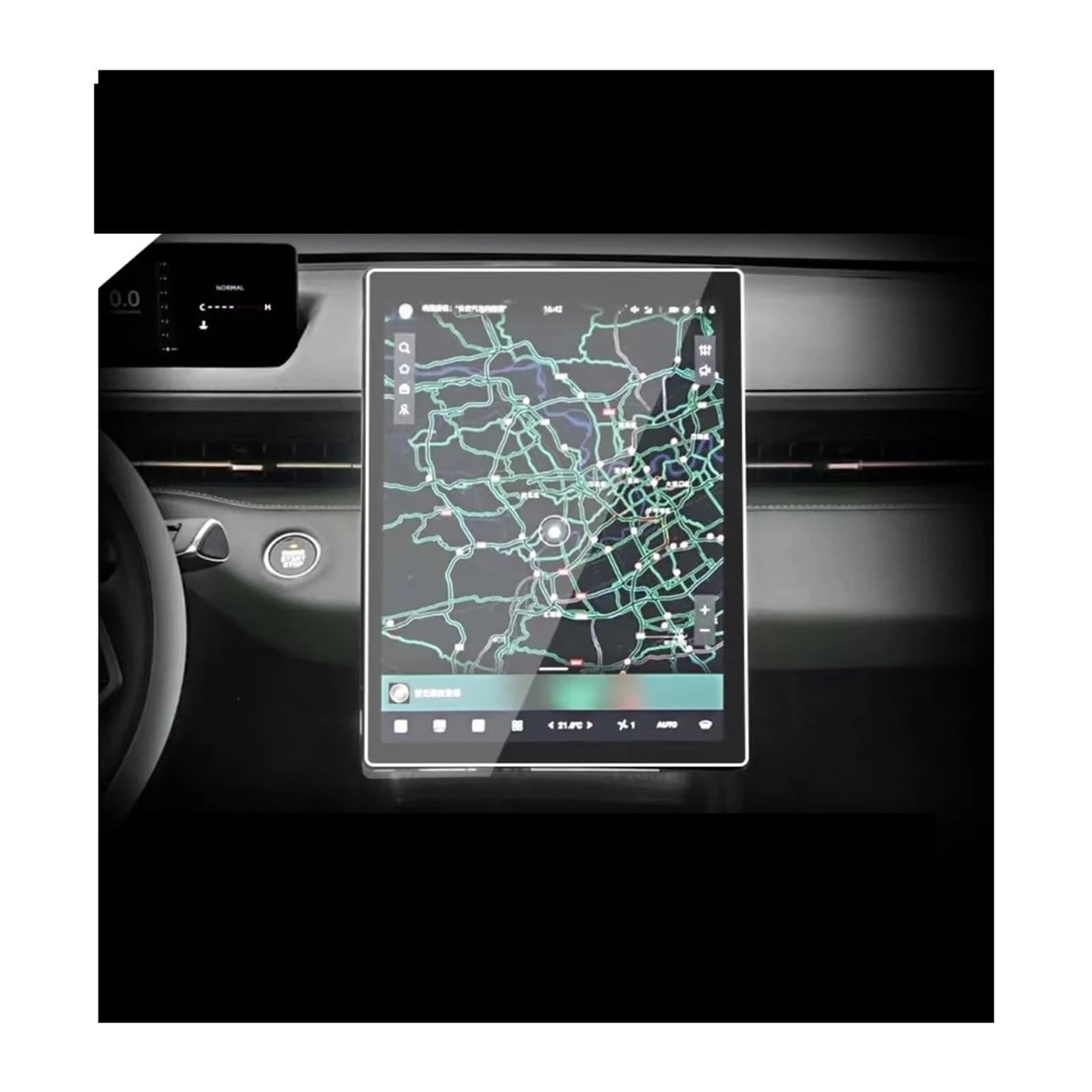 GPS Navigator Displayschutzfolien Für Changan Für Lamore 2023-2024 LCD-Autoradio 13,2 Zoll GPS-Navigation Gehärtetes Glas Und Armaturenbrett-Bildschirmschutzfolie Auto Navi Folie(GPS) von Ltusgt