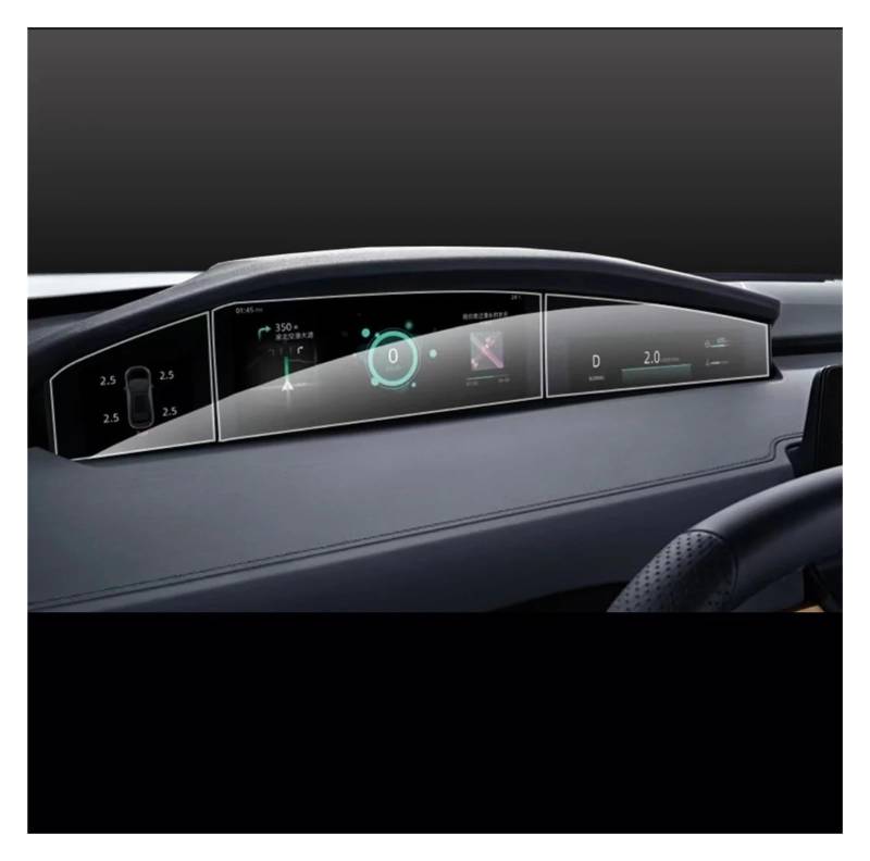 GPS Navigator Displayschutzfolien Für Changan Für Uni-K Für UNIK 2021 12,3 Zoll GPS-Navigation Und Dashboard-LCD-Touchscreen-Schutzfolie Aus Gehärtetem Glas Auto Navi Folie(Dashboard) von Ltusgt
