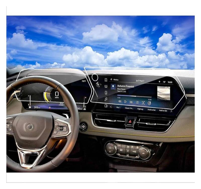 GPS Navigator Displayschutzfolien Für Chevrolet Für Trax Für ACTIV LT 2RS 2024-2025 11 Zoll GPS-Navigation Gehärtetes Glas Und Armaturenbrett-Bildschirmschutzfolie Auto Navi Folie von Ltusgt