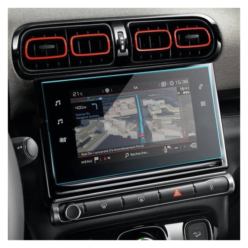 GPS Navigator Displayschutzfolien Für Citroen Für C3 Für AIRCROSS 2018-2020 Bildschirm Aus Gehärtetem Glas Autoradio GPS-Navigationsbildschirmabdeckung Auto Navi Folie von Ltusgt