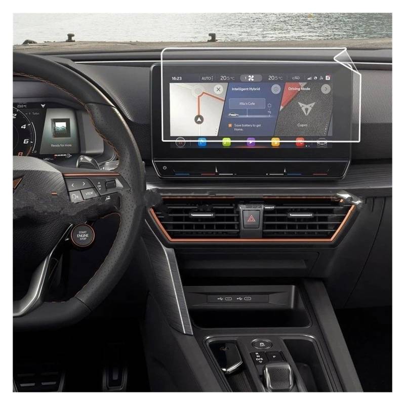 GPS Navigator Displayschutzfolien Für Cupra Für Formentor 2021 PET Screen Protector 12 Zoll Auto Multimedia GPS Navigation Touch Display Schutz Film Auto Navi Folie von Ltusgt