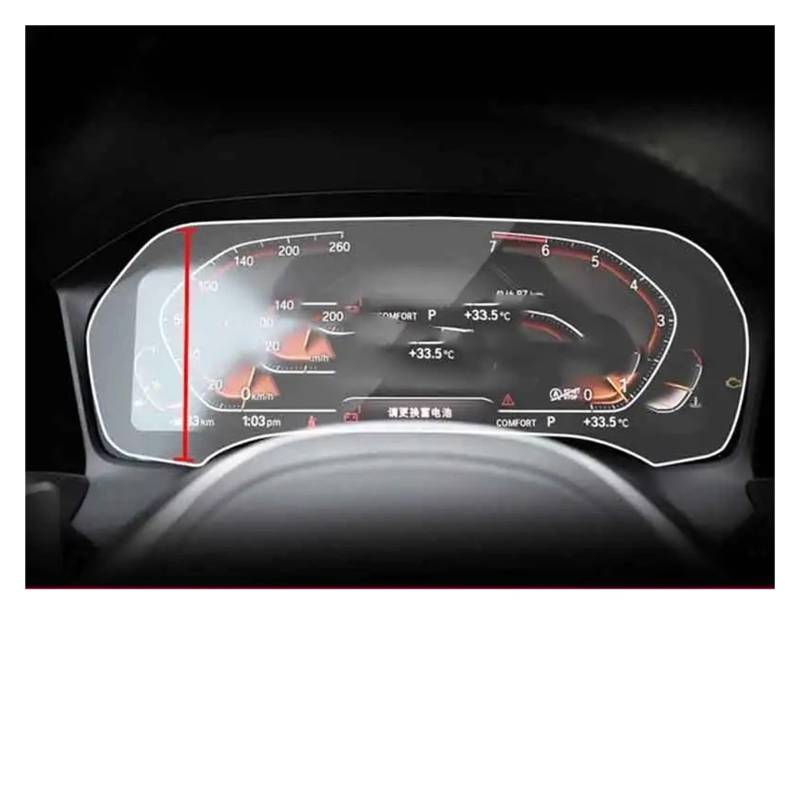GPS Navigator Displayschutzfolien Für G01 Für G02 Für X3 Für X4 2022 Auto Armaturenbrett Schutzfolie Aus Gehärtetem Glas Anti-Kratzer Auto Navi Folie(Low Match) von Ltusgt