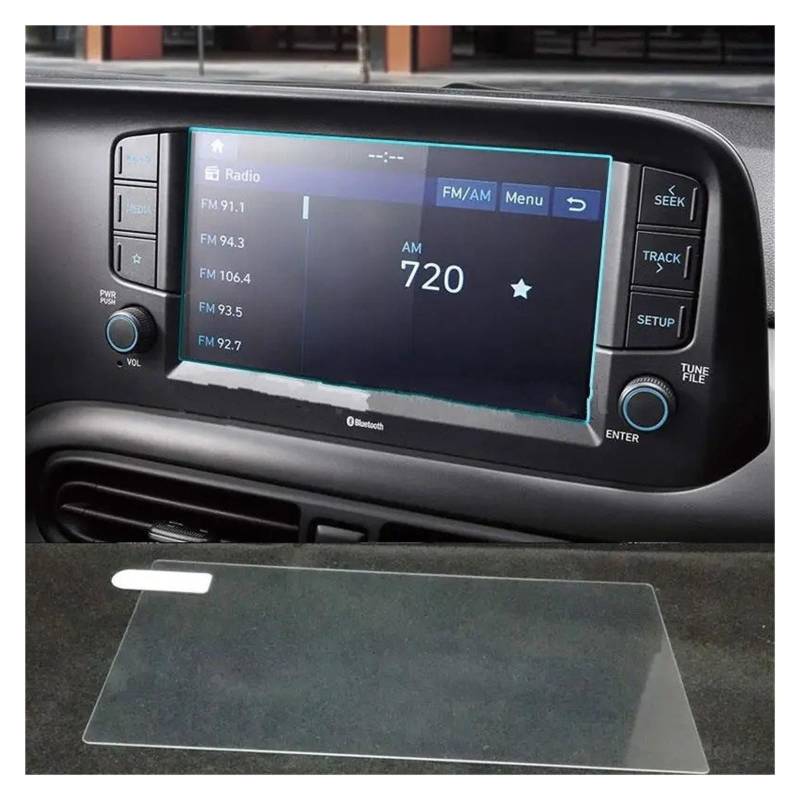 GPS Navigator Displayschutzfolien Für Hyundai Für Grand Für I10 2021-2022 Displayschutz Aus Gehärtetem Glas 8 Zoll Auto-GPS-Navigationsdisplay Auto Protector Auto Navi Folie von Ltusgt