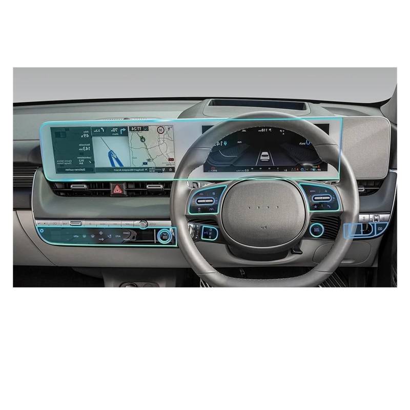 GPS Navigator Displayschutzfolien Für Hyundai Für IONIQ 5 2022-2024 TPU Screen Protector Film Auto GPS Navigation Touch Display Auto Navi Folie(Right Steering Wheel) von Ltusgt