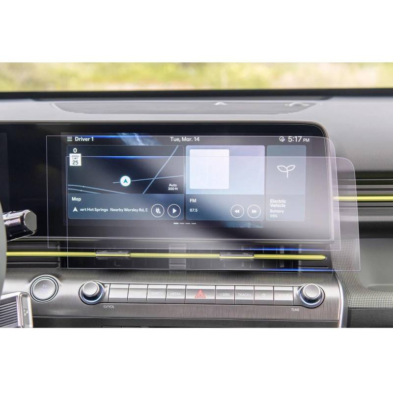 GPS Navigator Displayschutzfolien Für Hyundai Für Kona Für SX2 2023-2024 Auto Navigation & LCD Instrument Nano Screen Protector Auto Auto Navi Folie(LHD 12.3-Inch) von Ltusgt
