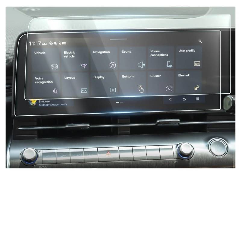 GPS Navigator Displayschutzfolien Für Hyundai Für Kona Für SX2 2023-2024 Auto Navigation & LCD Instrument Nano Screen Protector Auto Auto Navi Folie(RHD 12.3-Inch) von Ltusgt