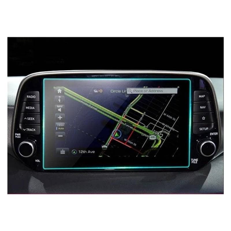 GPS Navigator Displayschutzfolien Für Hyundai Für Tucson 2019 8 Zoll Auto GPS Navigation Schutzfolie Gehärtetes Glas Displayschutzfolie Refit Anti-Kratzer Auto Navi Folie(207X126mm 1PCS) von Ltusgt