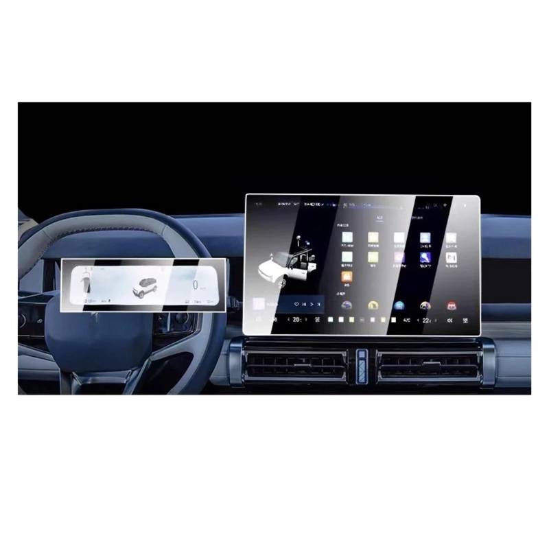 GPS Navigator Displayschutzfolien Für Jetour Für Traveller T2 2023-2024 15,6 Zoll GPS-Navigation Gehärtetes Glas Und Armaturenbrett-Bildschirmschutzfolie Auto Navi Folie(Dashboard and GPS) von Ltusgt