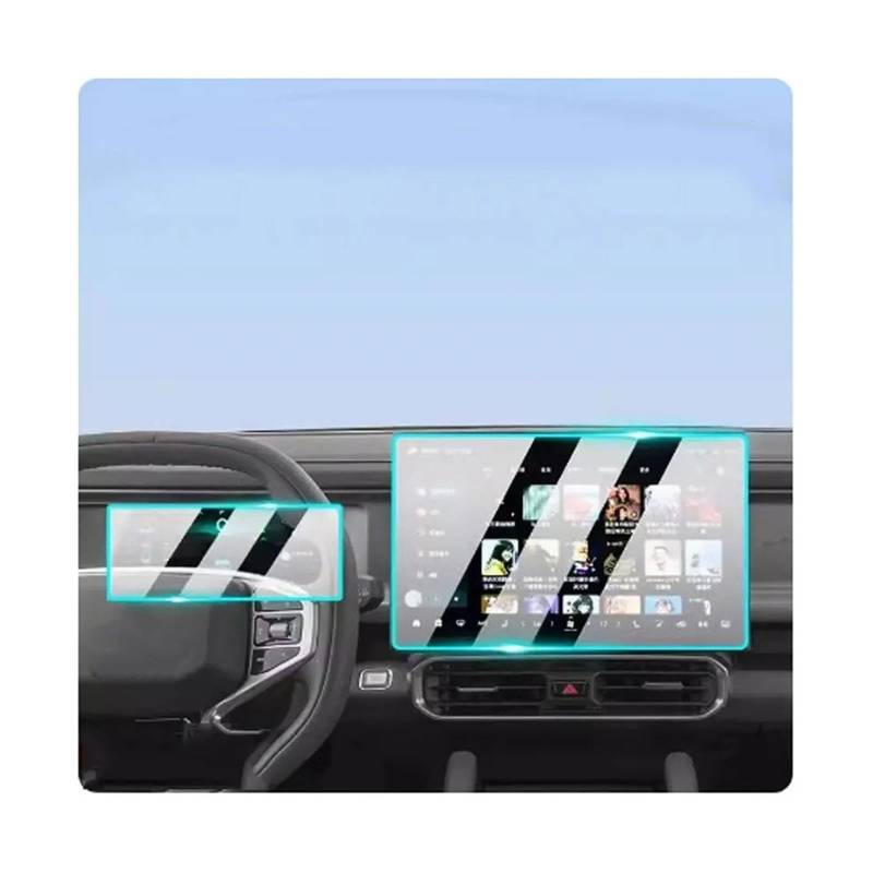 GPS Navigator Displayschutzfolien Für Jetour Für Traveller T2 2023-2024 GPS-Navigation Gehärtetes Glas Und Armaturenbrett-Bildschirmschutzfolie 15,6 Zoll Auto Navi Folie(Dashboard and GPS) von Ltusgt