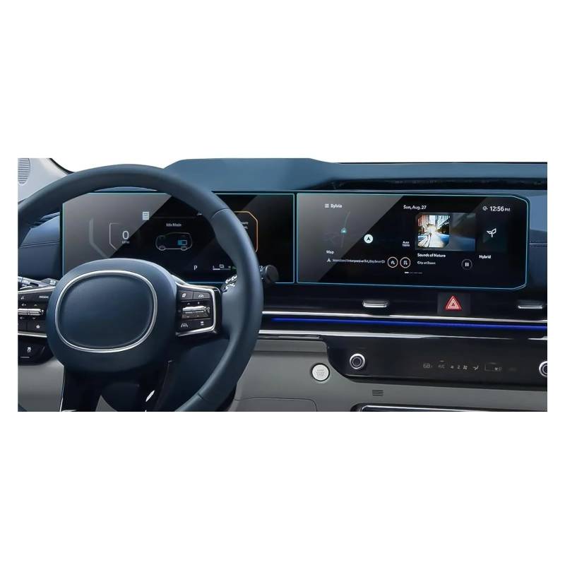 GPS Navigator Displayschutzfolien Für Kia Für K5 Für K4 2024-2025 12,3 Zoll Auto LCD GPS Navigation Gehärtetes Glas Und Dashboard-Bildschirm Auto Navi Folie von Ltusgt