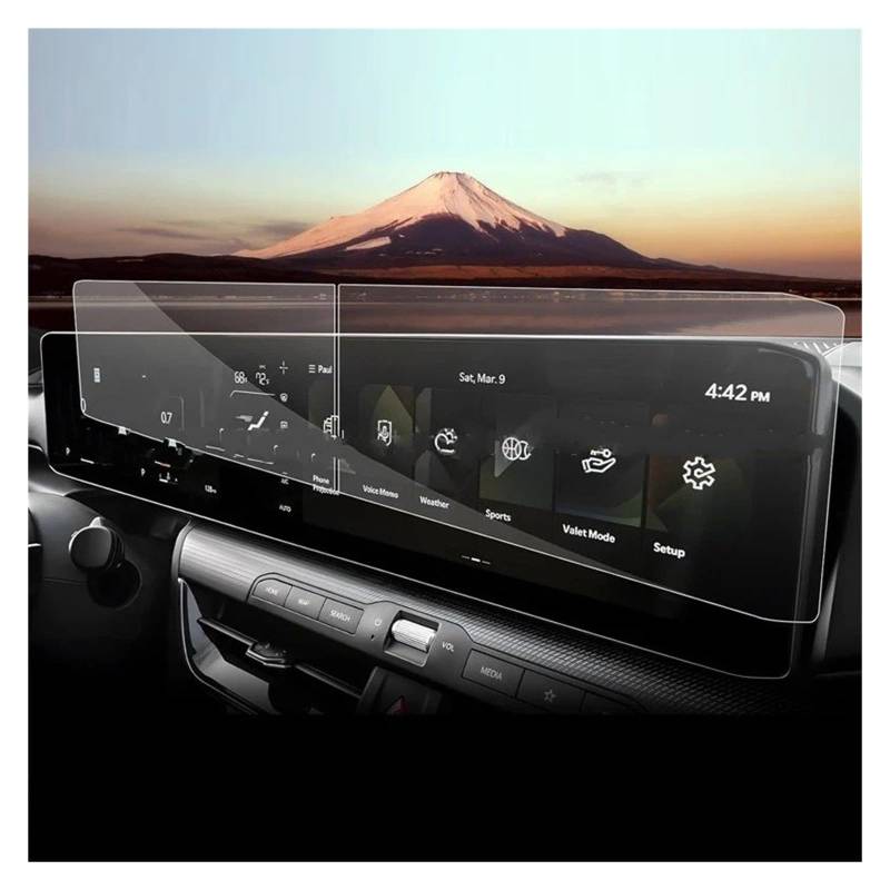 GPS Navigator Displayschutzfolien Für Kia Für K5 Für K4 2024-2025 Displayschutzfolie Aus Gehärtetem Glas 12,3 Zoll Auto-LCD-GPS-Navigation Und Armaturenbrett-Kratzschutzfolie Auto Navi Folie von Ltusgt