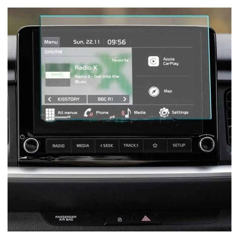 GPS Navigator Displayschutzfolien Für Kia Für Stonic 2021-2022 Gehärtetes Glas 8 Zoll Autoradio GPS Navigation Media System Displayschutzfolie Auto Navi Folie von Ltusgt
