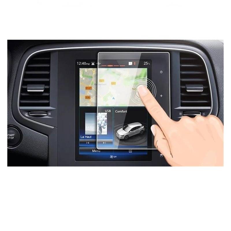 GPS Navigator Displayschutzfolien Für Megane 4 Für R-Link 2016-2018 Auto-Displayschutzfolie 7-Zoll-8,7-Zoll-GPS-Navigations-Touch-Center-Display Auto Navi Folie(8.7inch) von Ltusgt