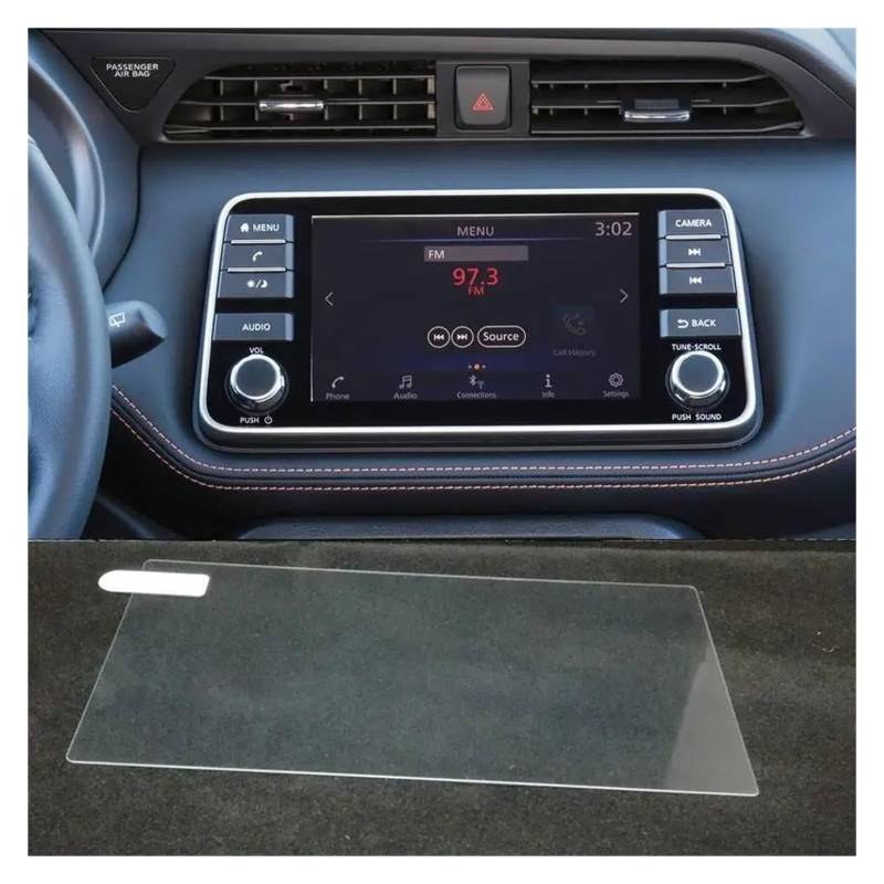 GPS Navigator Displayschutzfolien Für Nissan Für Kicks 2017-2020 Gehärtetem Glas Screen Protector Film Auto Infotainment Radio GPS Navigation Auto Navi Folie(7 inch) von Ltusgt