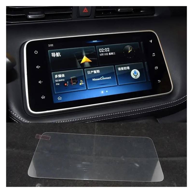 GPS Navigator Displayschutzfolien Für Nissan Für Kicks 2017-2020 Gehärtetem Glas Screen Protector Film Auto Infotainment Radio GPS Navigation Auto Navi Folie(8 inch) von Ltusgt