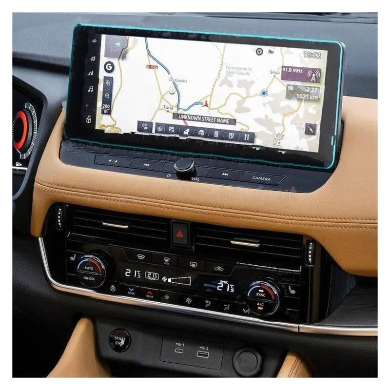 GPS Navigator Displayschutzfolien Für Nissan Für X-Trail 2023 Gehärtetem Glas Screen Protector Film 12,3 Zoll Auto Radio GPS Navigation Innenraum Auto Navi Folie von Ltusgt
