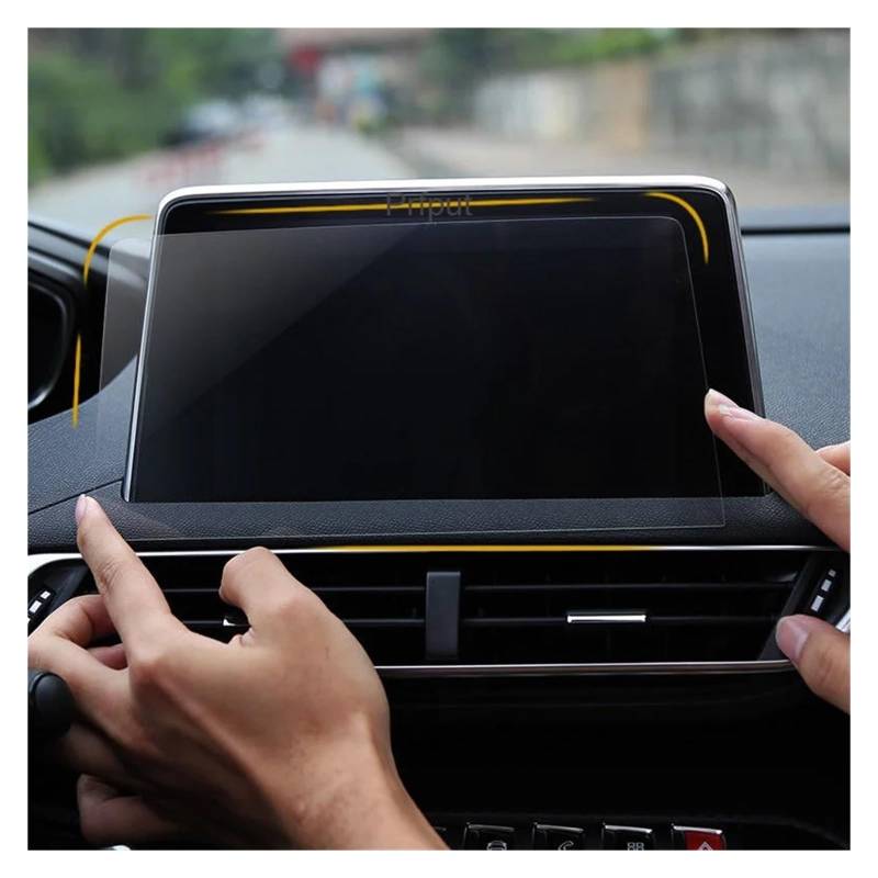 GPS Navigator Displayschutzfolien Für Peugeot 3008 5008 Für 3008GT 4008 2017-2019 8 Zoll Displayschutzfolie Aus Gehärtetem Glas Auto-GPS-Navigation Auto Navi Folie von Ltusgt