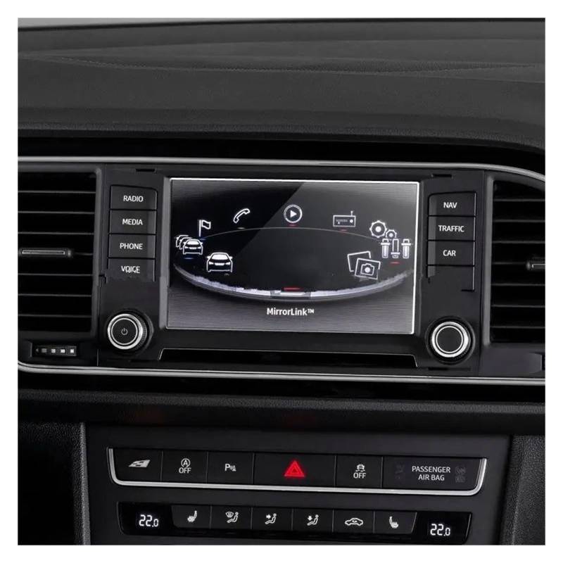 GPS Navigator Displayschutzfolien Für Seat Für Leon 2015-2016 Displayschutzfolie Aus Gehärtetem Glas 6,5 Zoll Auto-GPS-Navigationsanzeige Schutzaufkleber Auto Navi Folie von Ltusgt