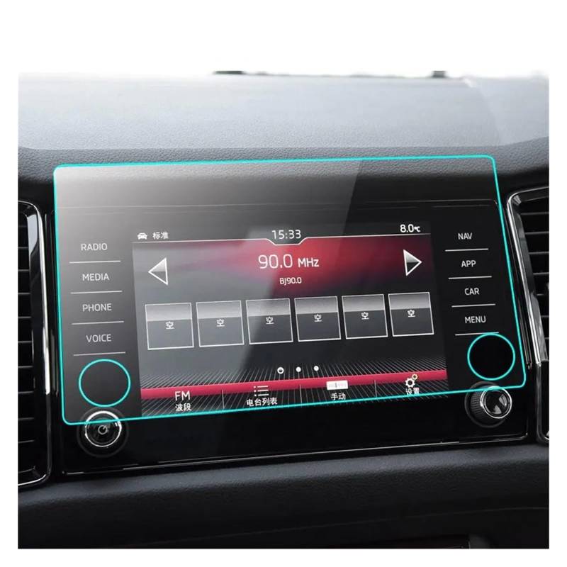 GPS Navigator Displayschutzfolien Für Skoda Für Kodiaq Für Karoq 2017-2020 8 Zoll Displayschutzfolie Aus Gehärtetem Glas Auto GPS-Navigationsbildschirm Schutzfolie Auto Navi Folie von Ltusgt