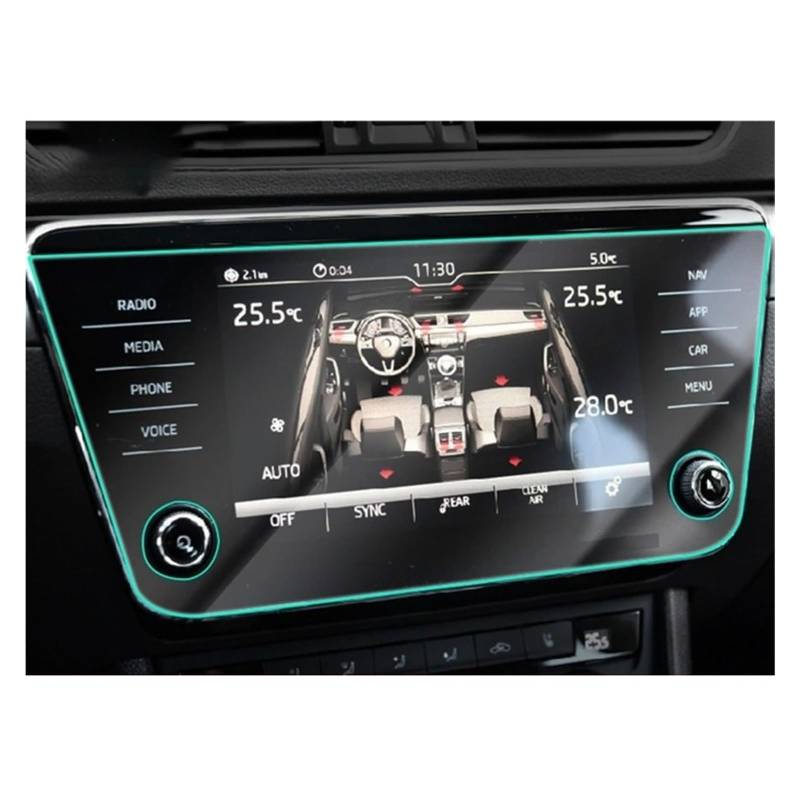 GPS Navigator Displayschutzfolien Für Skoda Für Superb 2018-2023 TPU Auto GPS Navigation Schutzfolie LCD Screen Protector Anti-Scratch-Innenraum Auto Navi Folie(8 Inch) von Ltusgt
