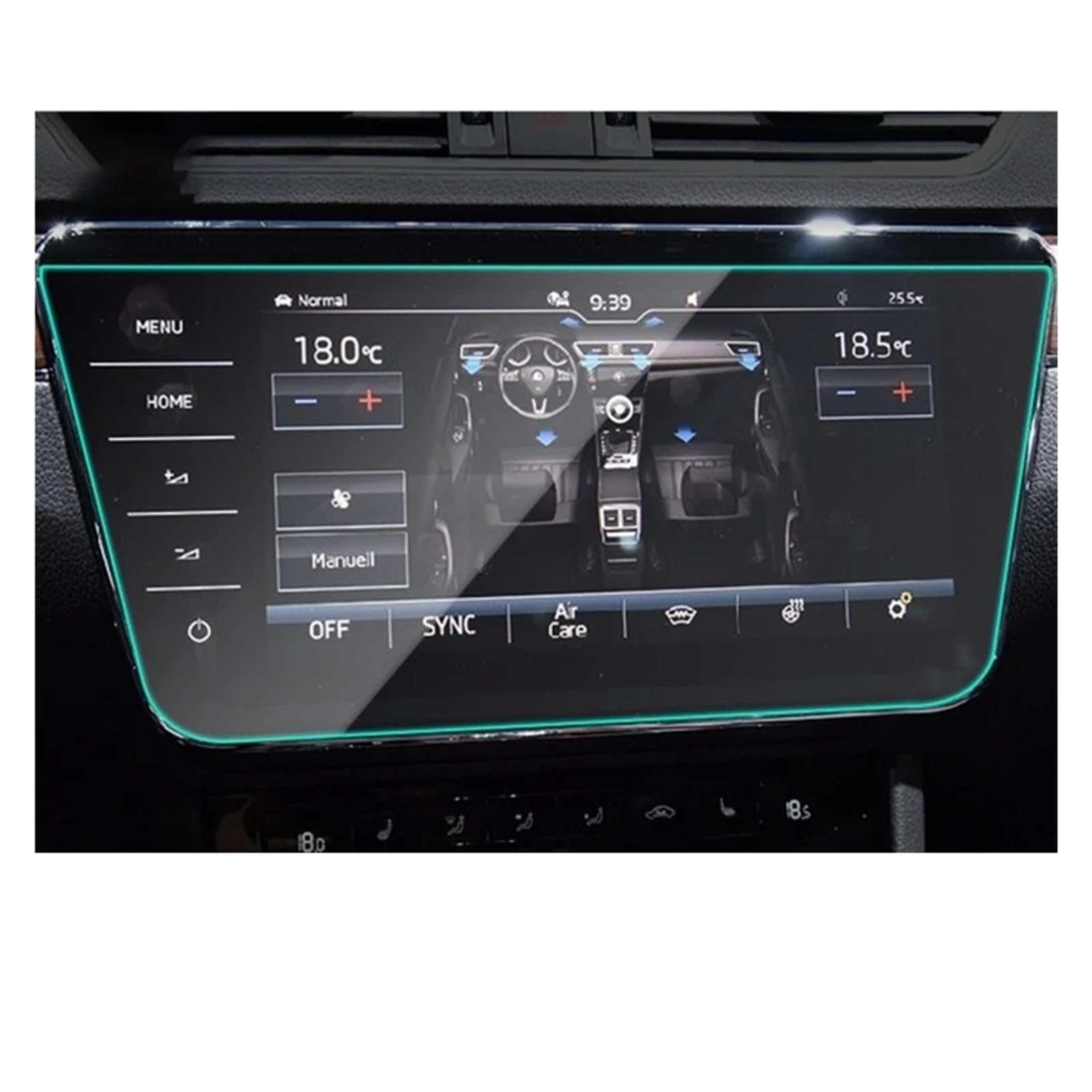 GPS Navigator Displayschutzfolien Für Skoda Für Superb 2018-2023 TPU Auto GPS Navigation Schutzfolie LCD Screen Protector Anti-Scratch-Innenraum Auto Navi Folie(9.2 Inch) von Ltusgt