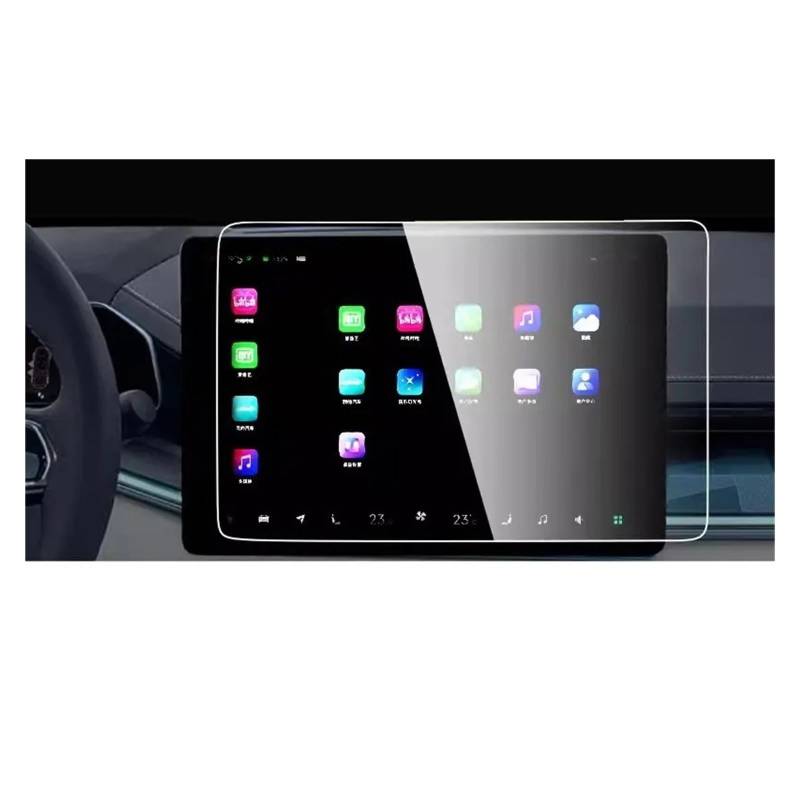 GPS Navigator Displayschutzfolien Für ZEEKR 001 2023 Displayschutzfolie Aus Gehärtetem Glas LCD-GPS-Navigation Und Armaturenbrett-Film Auto Navi Folie(GPS) von Ltusgt