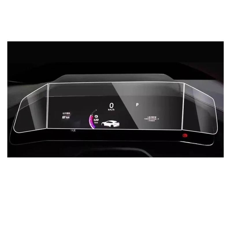 GPS Navigator Displayschutzfolien Für ZEEKR 001 2023 Displayschutzfolie Aus Gehärtetem Glas LCD-GPS-Navigation Und Armaturenbrett-Film Auto Navi Folie(Speedometer) von Ltusgt