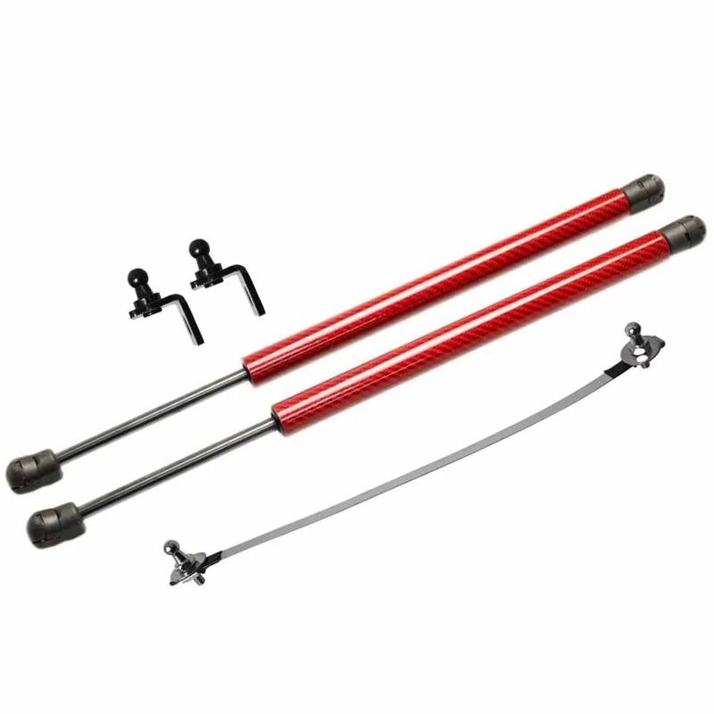 Vordere Haube Hydraulikstange Für Accord 9TH 2013-2018 Vorderen Motorhaube Ändern Gas Streben Lift Unterstützung Schock Dämpfer Zubehör Absorber(Red Carbon Fiber) von Ltusgt