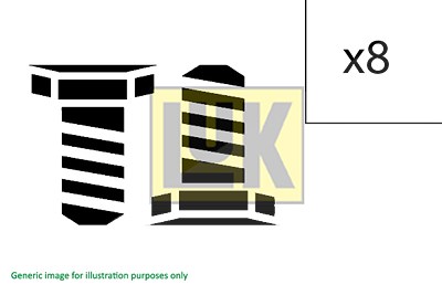 Schaeffler Luk Schraubensatz, Schwungrad [Hersteller-Nr. 411023710] für Mitsubishi, Smart von Schaeffler LUK