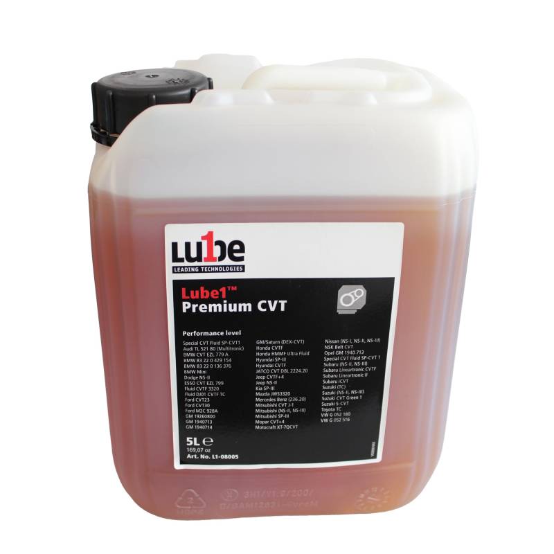 Lube1 Premium CVT Fluid 5L I Premium CVT Getriebeöl I Speziell entwickeltes CVT Getriebeöl Additiv-Technologie I 100% vollsynthetisches Hydrauliköl von Lube1