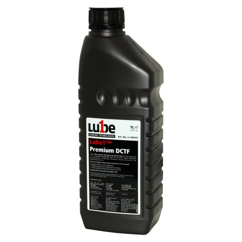 Lube1 Premium DCTF Fluid 1L I Premium DCTF Getriebeöl I Speziell entwickelt für Doppelkupplungsgetriebe I 100% vollsynthetisches Hydrauliköl von Lube1