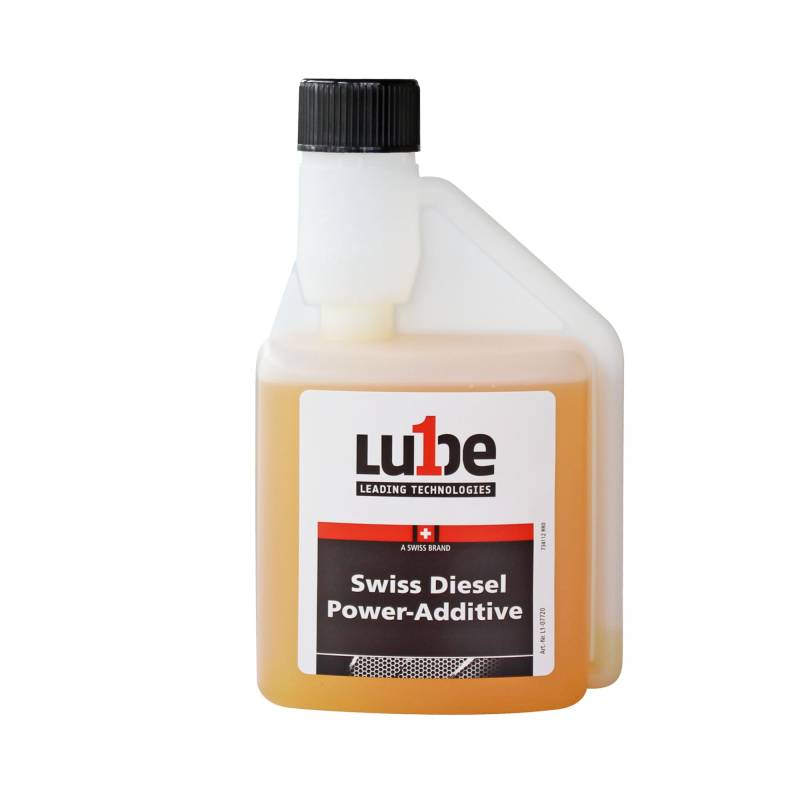 Lube1 Swiss Diesel Power Additive 500 ml I Diesel Additiv I Injektoren Reiniger Diesel I Erhöht die Zündwilligkeit des Kraftstoffes I Senkt Verbrauch von Lube1