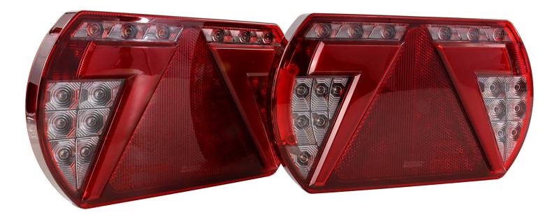 Satz Lucidity 26095 Glo Trac LED Rückleuchte Anhänger 12V Rücklicht für Aspöck Multipoint Bajonett 5 - Polig (Set) von trailer parts4u