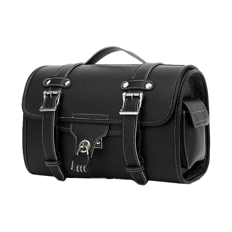 Luckxing Motorradtasche Sitztasche Wasserdicht, Hecktasche Gepäcktasche Reisetasche Rücksitztasche Gepäckroll Satteltasche Leder Hecktasche Gepäckträger Tasche Packtasche Für Die Meisten Motorräder von Luckxing
