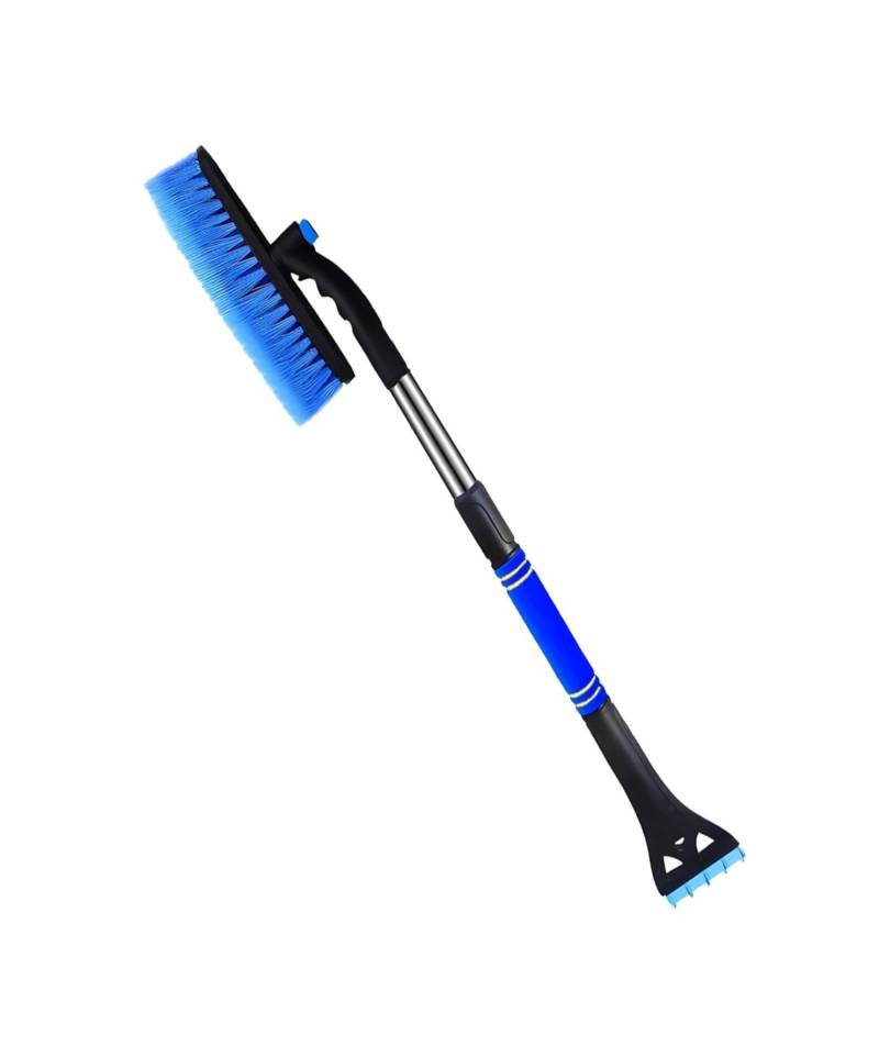 LuckyQianyi,90 cm Eiskratzer Auto mit Besen Schneebesen Abnehmbarer mit große Kante Borsten 25cm,Ergonomischem Schaumstoffgriff Langlebiger(Blau) von LuckyQianyi